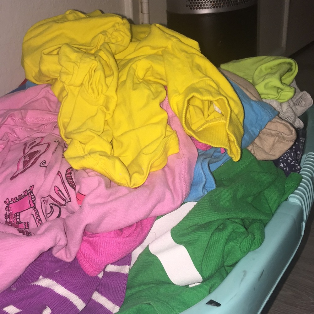 Donating this whole pile of girl clothes :)